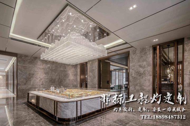 售樓部創(chuàng)意造型水晶吊燈