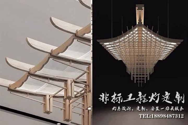 榫卯結(jié)構(gòu)的古建筑屋頂?shù)鯚? title=