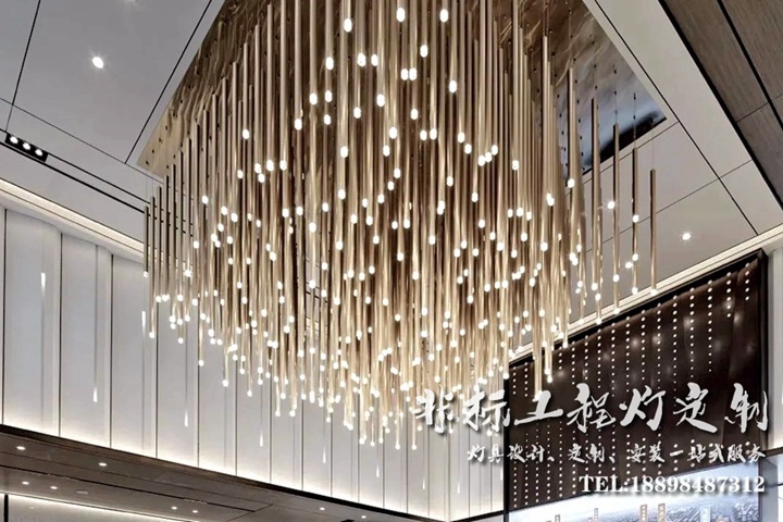 沙盤金色不銹鋼創(chuàng)意吊燈定制