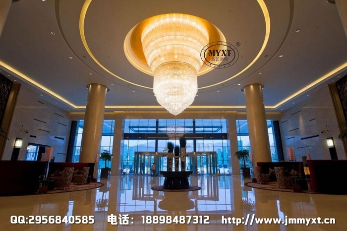 五星級喜來登酒店工程水晶燈具定制配置方案