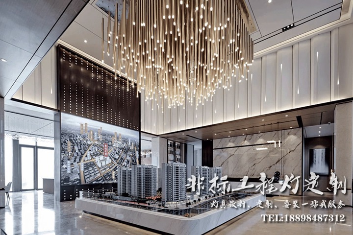 沙盤金色不銹鋼創(chuàng)意吊燈定制