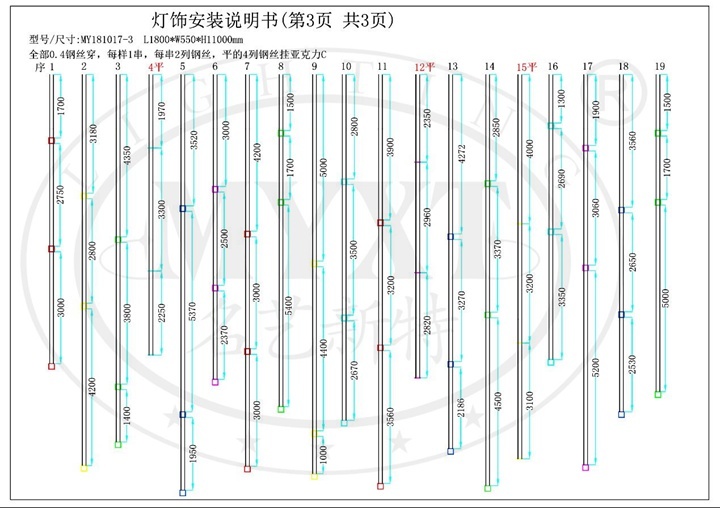 樓梯工程燈安裝施工圖