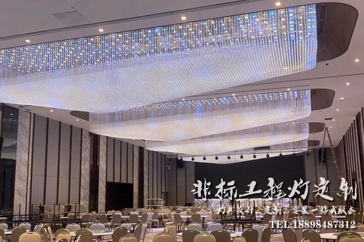 宴會廳奢華水晶燈定制