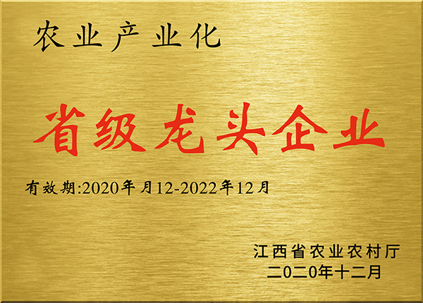農(nóng)業(yè)產(chǎn)業(yè)化省級龍頭企業(yè)