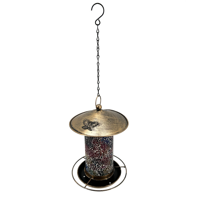 Outdoor Garden Metal Solar Bird Feeder