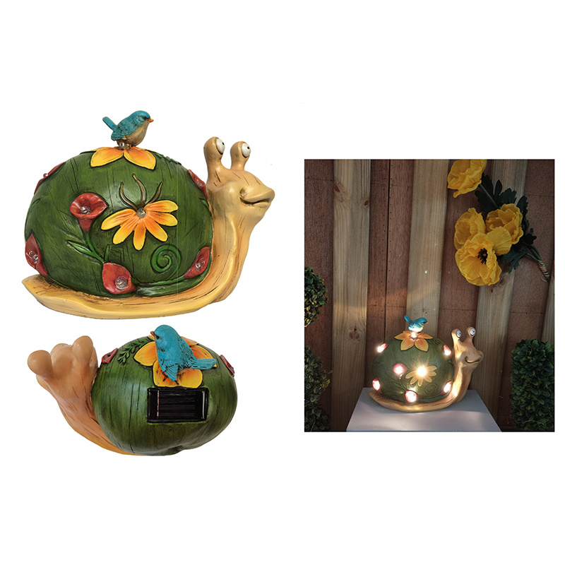 Resin Snails Solar Light