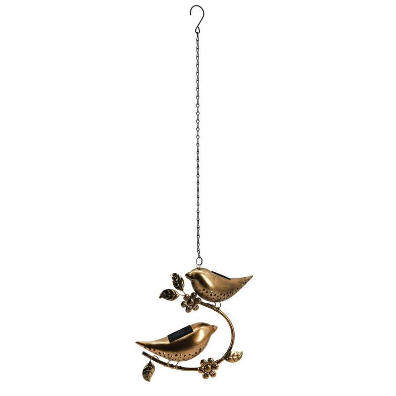 Decor Hanging Metal Bird Solar Powered LED Lights