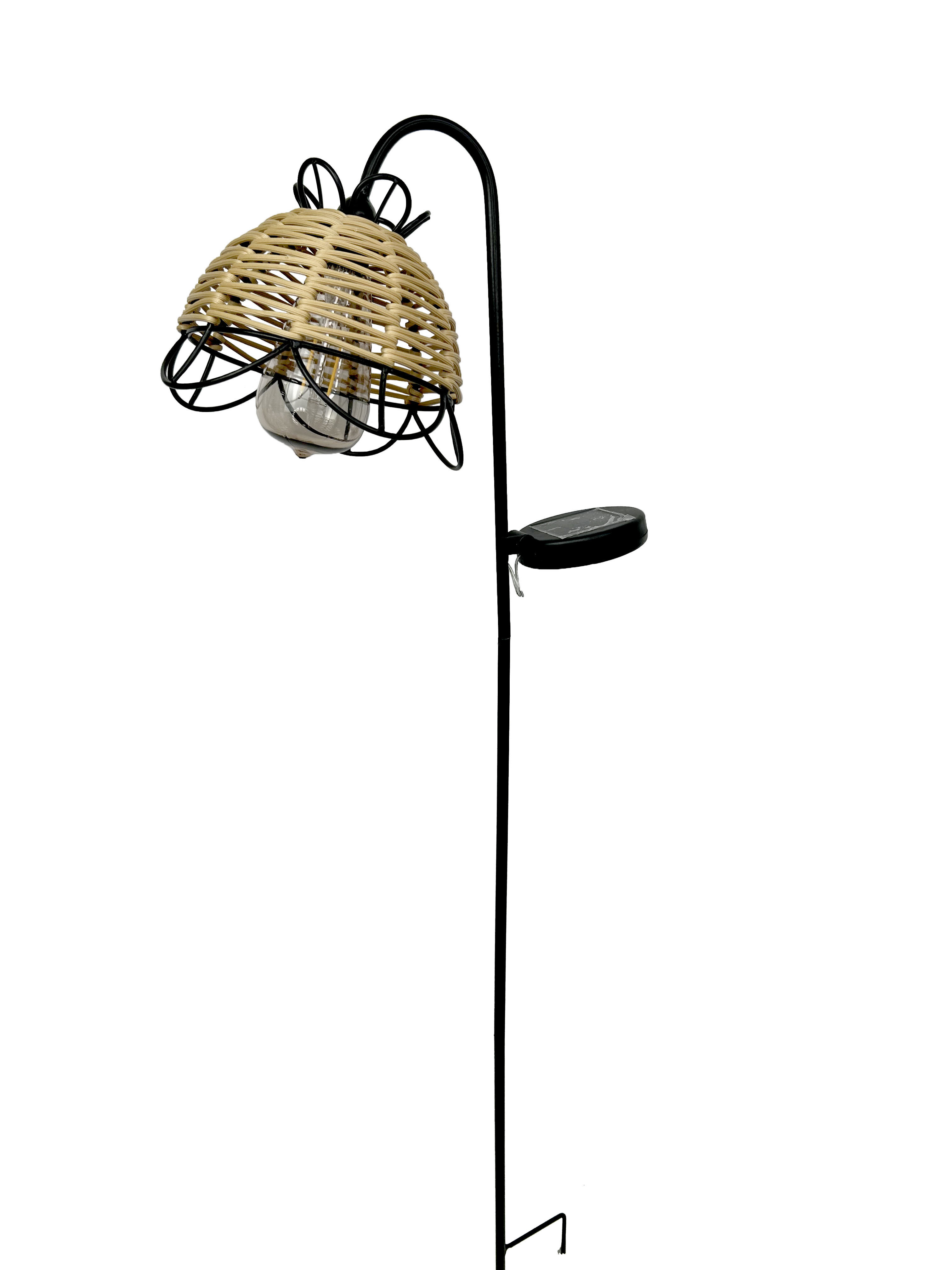 Natural-textured Rattan Solar Lamp for Yard Decorations