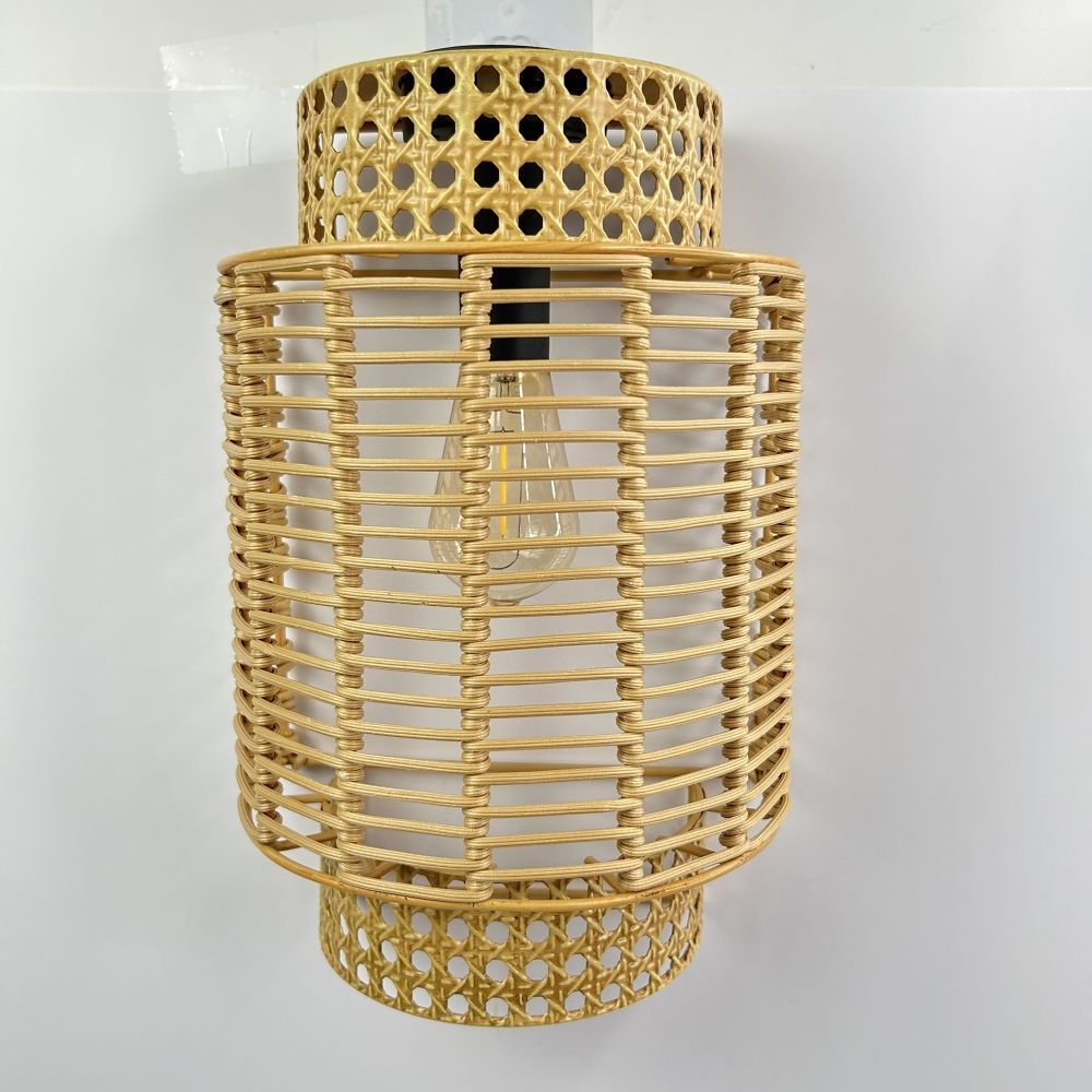 Rattan Solar Wall Lamp for Garden Lighting