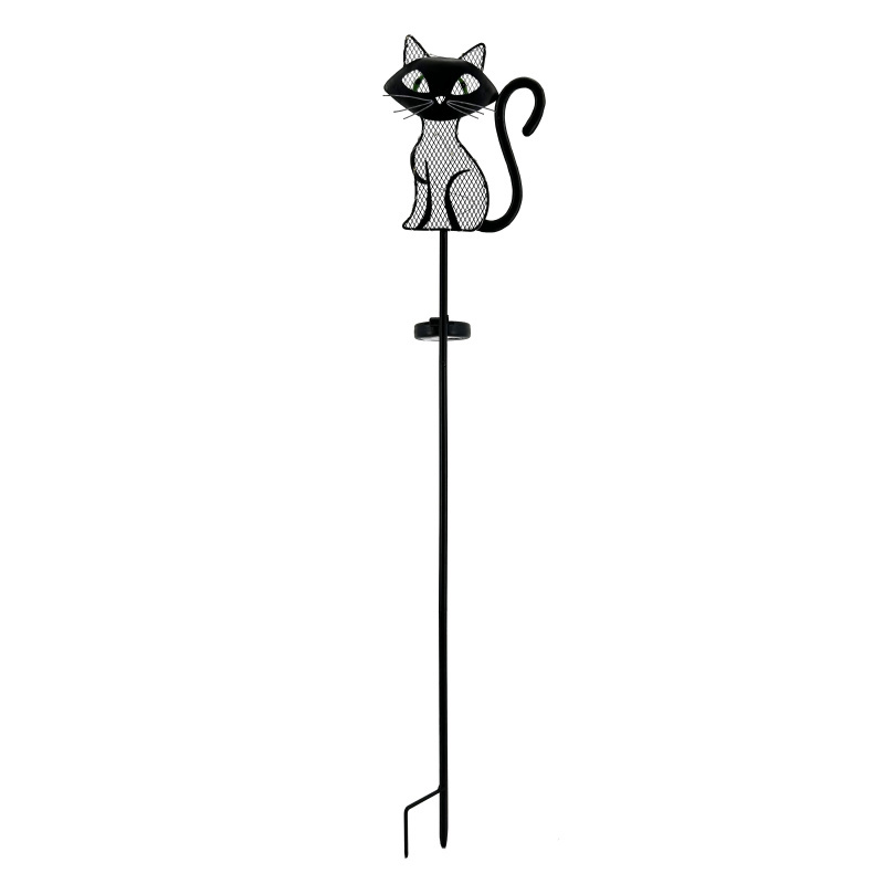 Halloween Cat Solar Stake with RGB Lights