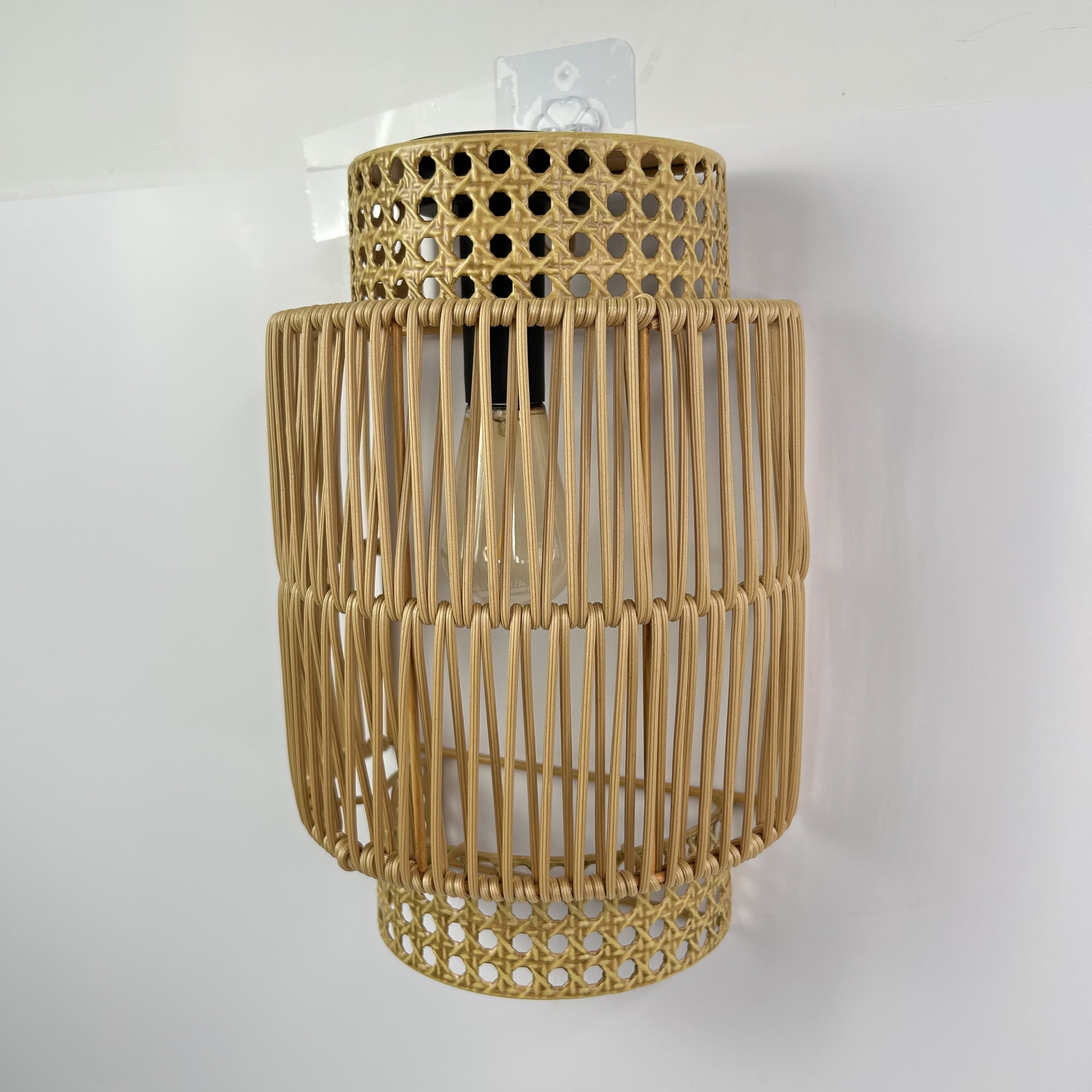 Minimalist Rattan Solar Lamp for Outdoor Decorations