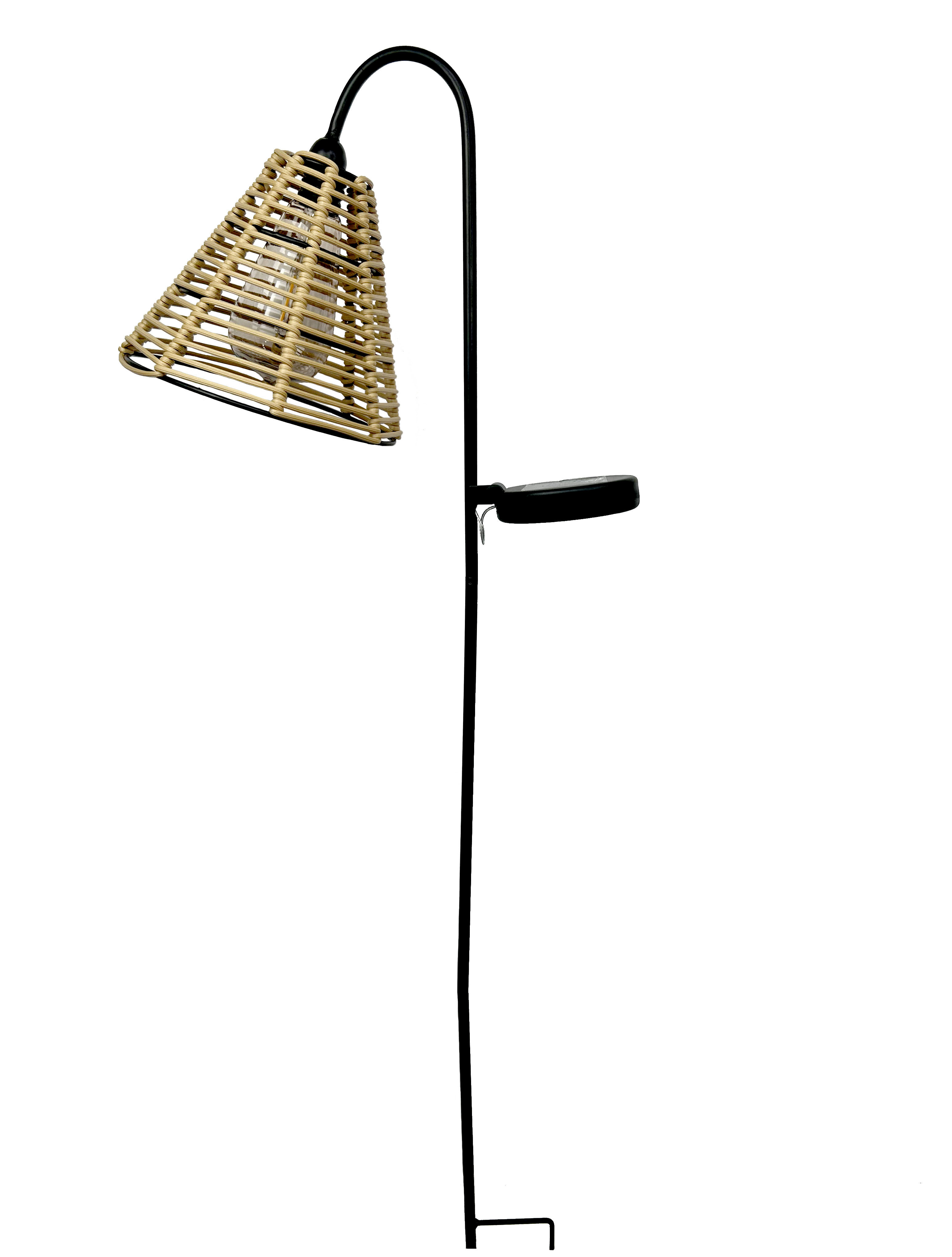 Artisanal Rattan Solar Lamp for Garden Decorations