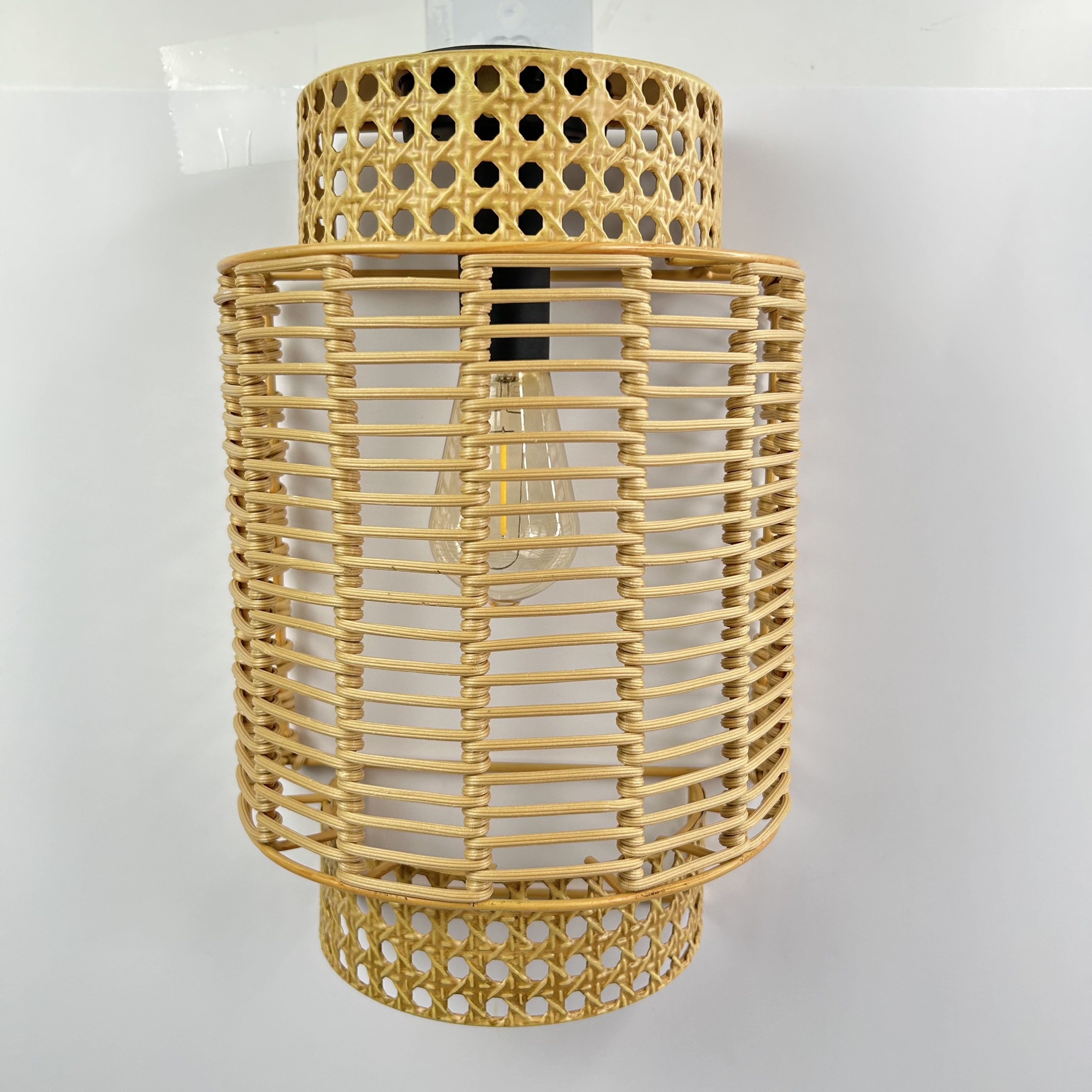 Rattan Powered Lamp for Garden Decorations