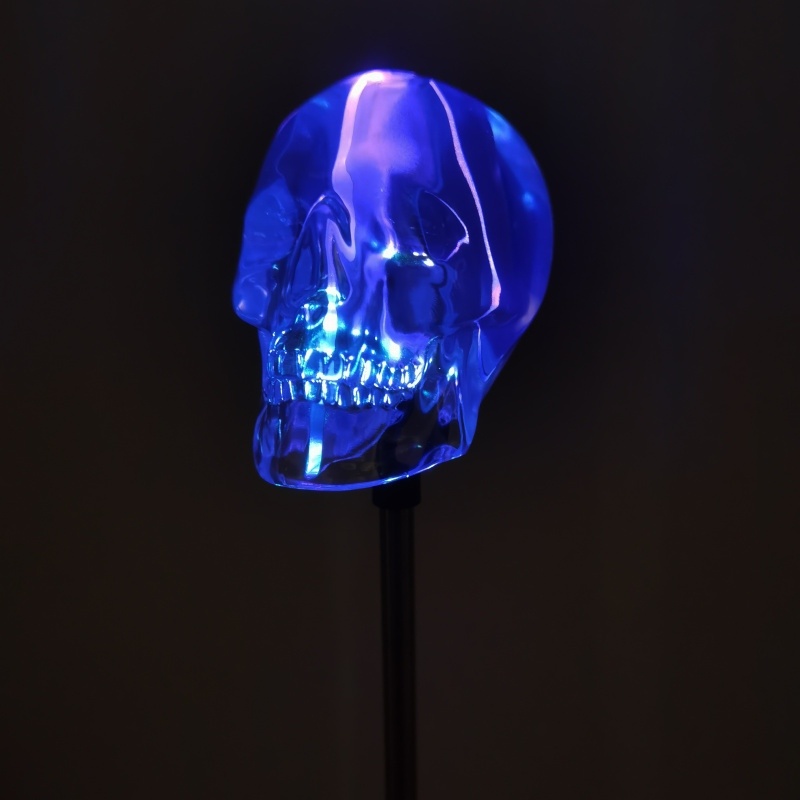 Plastic Skull Stake Light for Halloween Decor