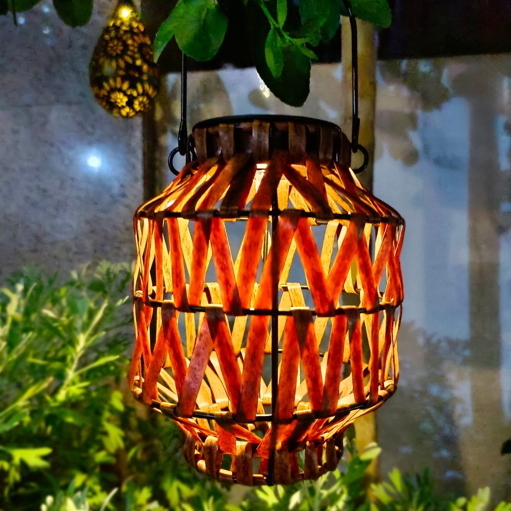Rattan Solar Light