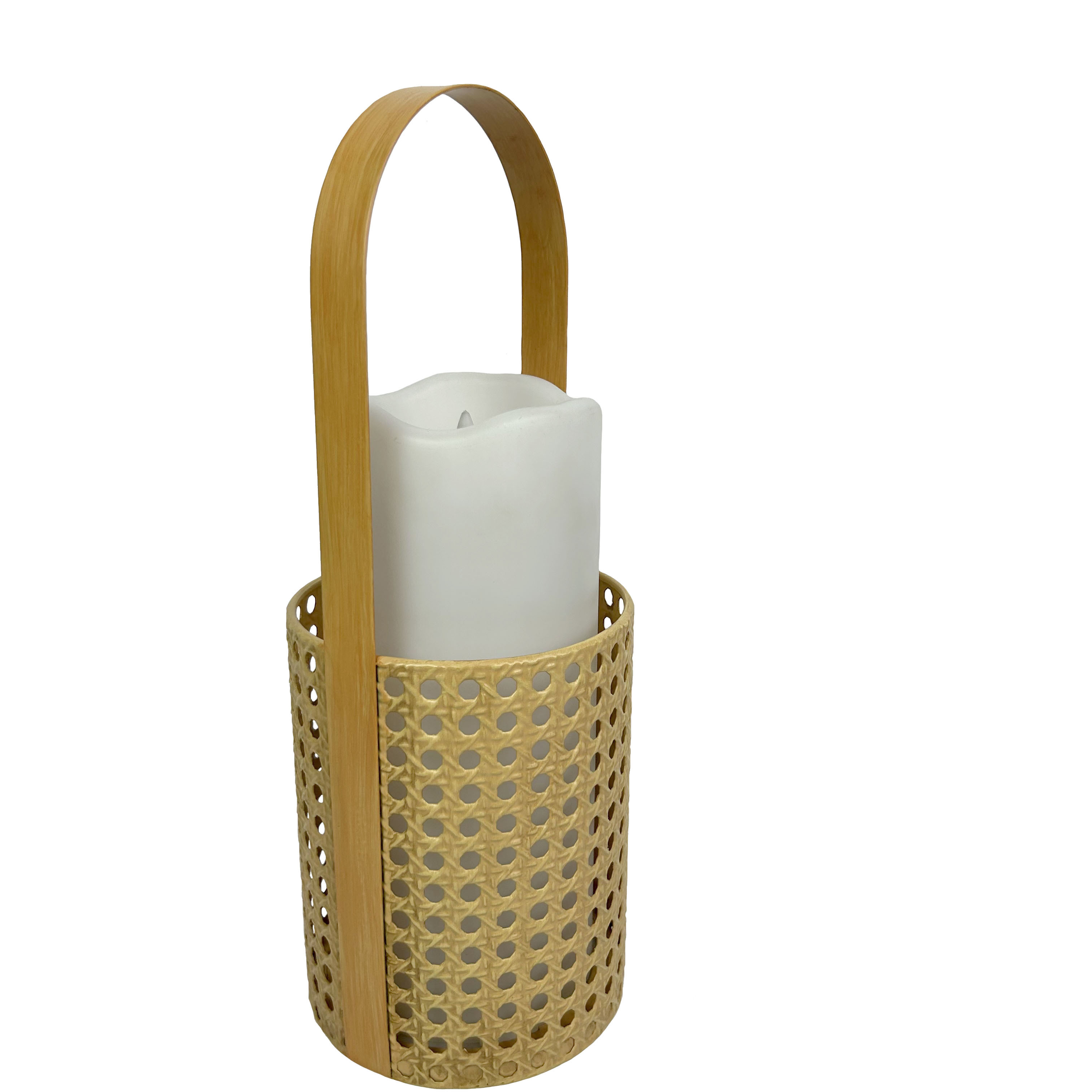 Sustainable Rattan Solar Lamp for Garden Decorations