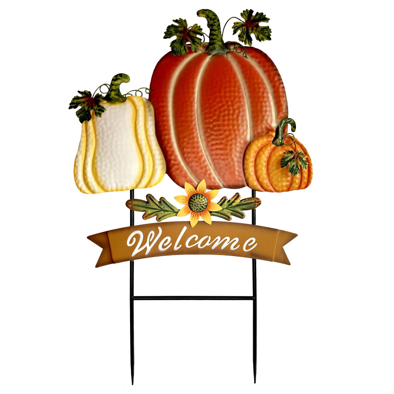Ornamental Harvest Metal Pumpkin Stake