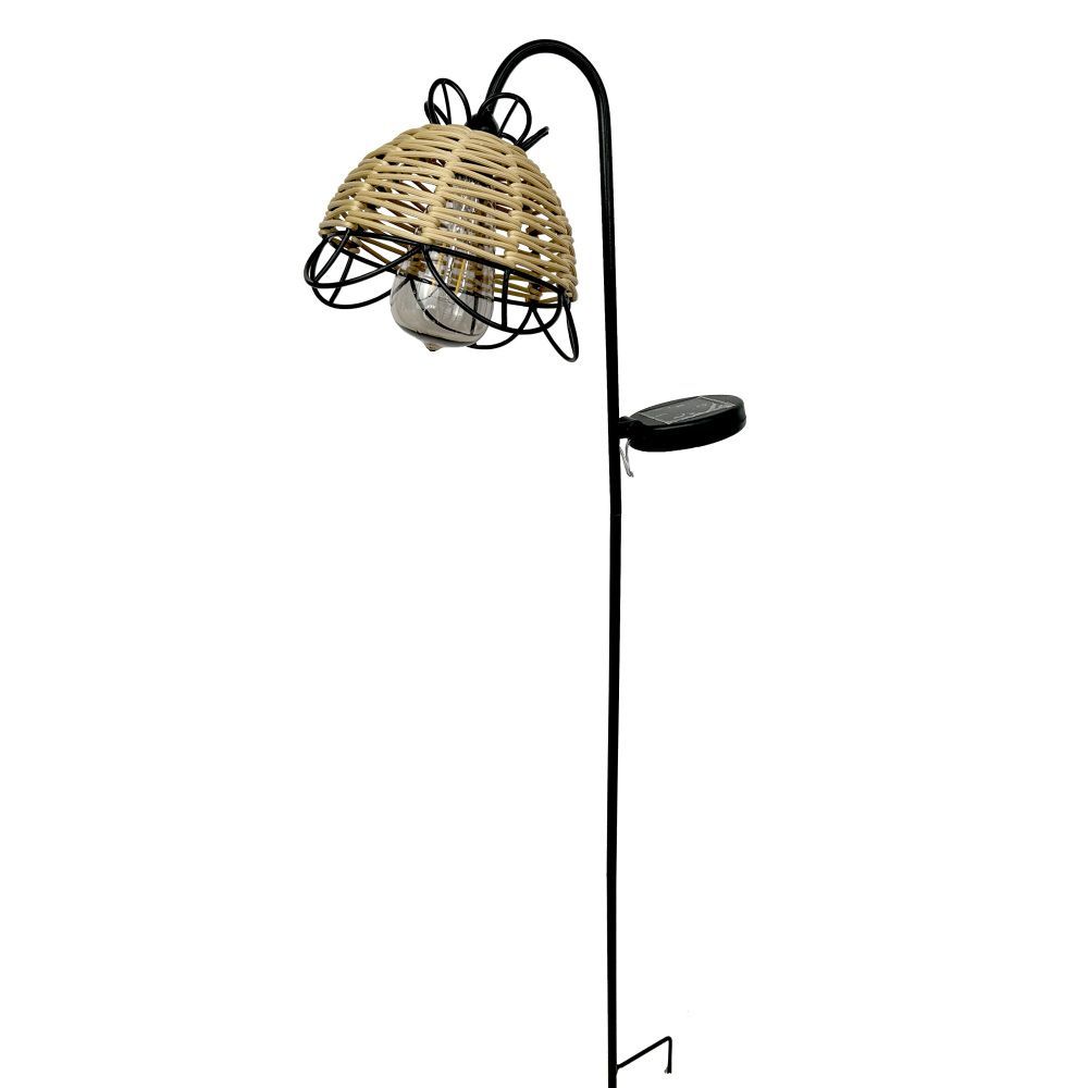 Natural-textured Rattan Solar Lamp for Yard Decorations