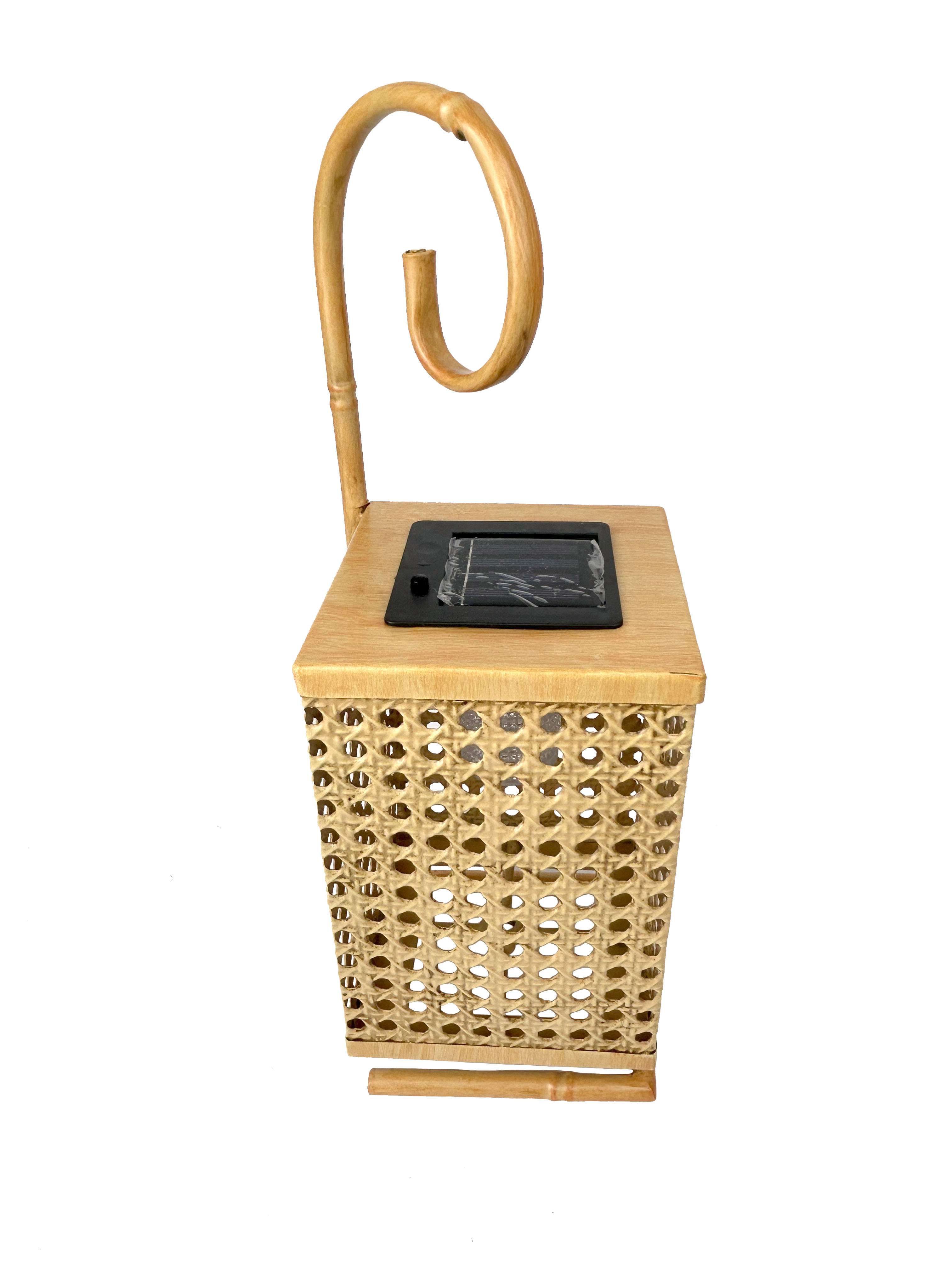 Sleek Rattan Solar Lamp for Garden Decorations