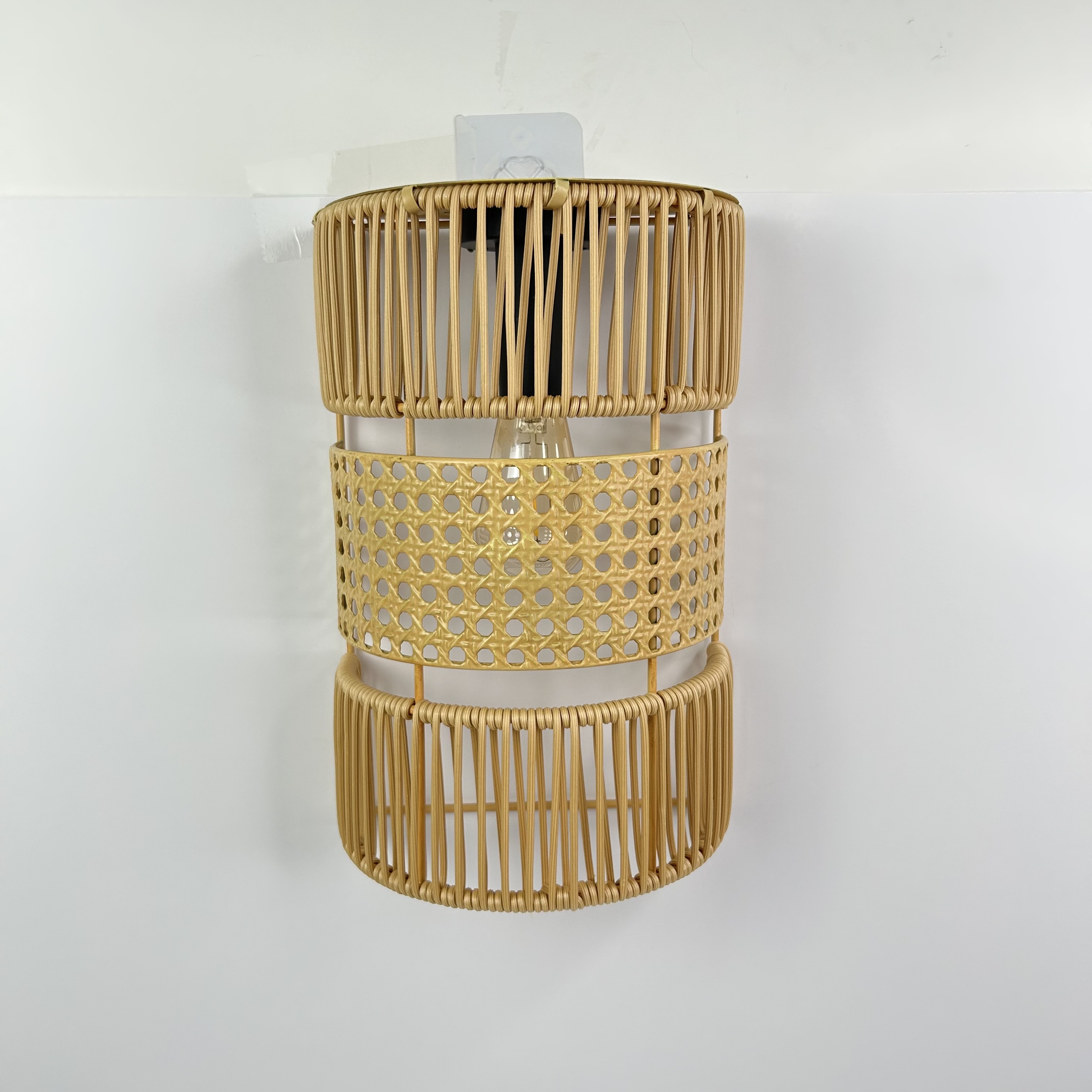 Rattan Solar Lamp for Garden Wall Decorations