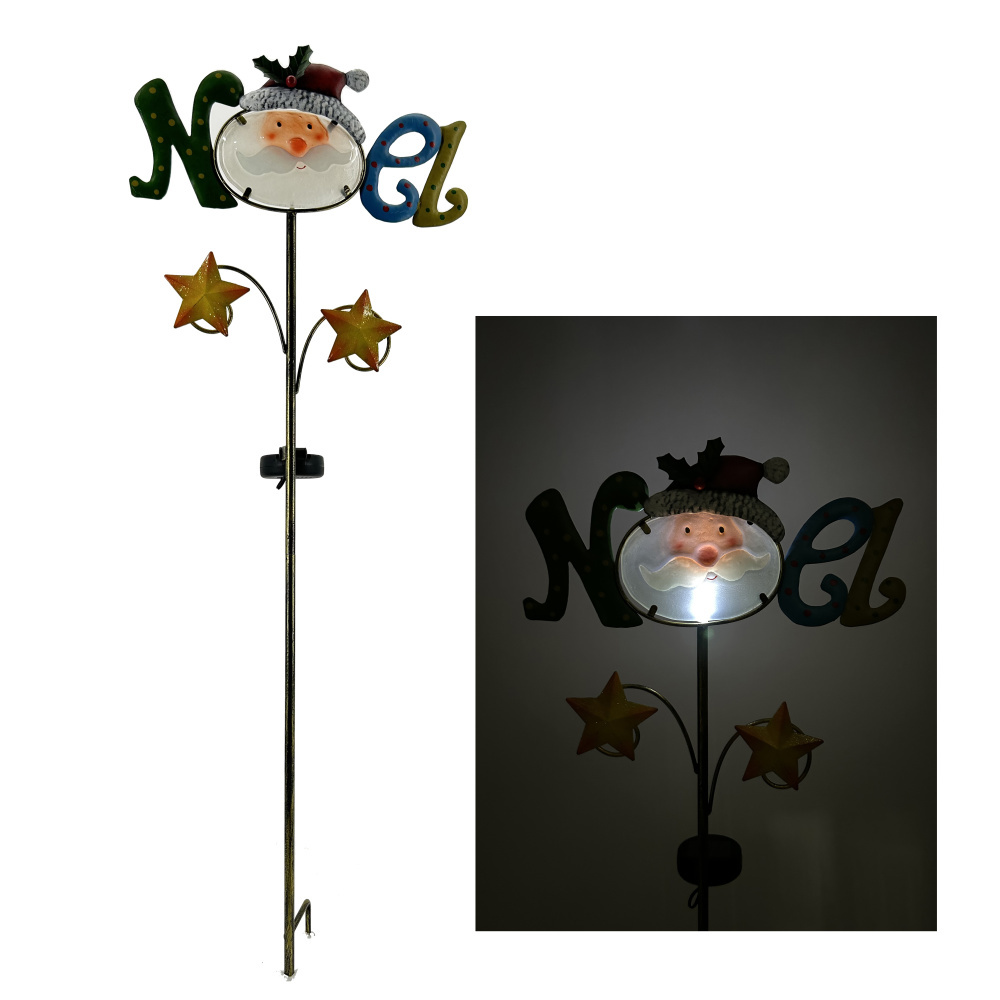 Christmas Garden Decor Santa Solar Light Stake
