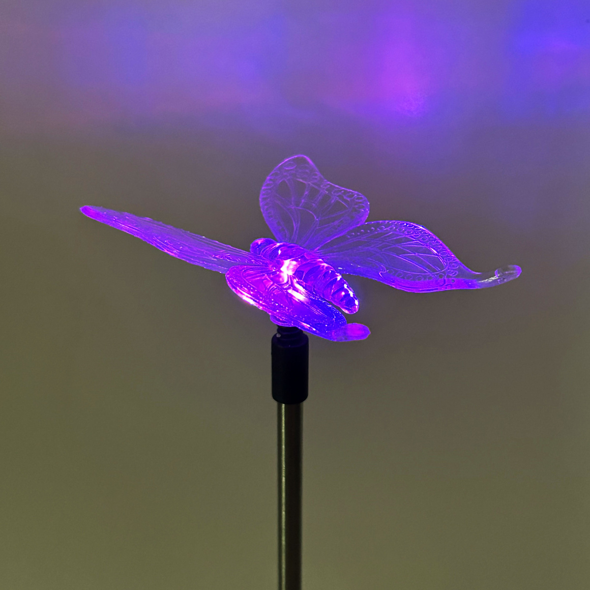 Garden Plastic Butterfly Stake Solar Powered Garden Lighting