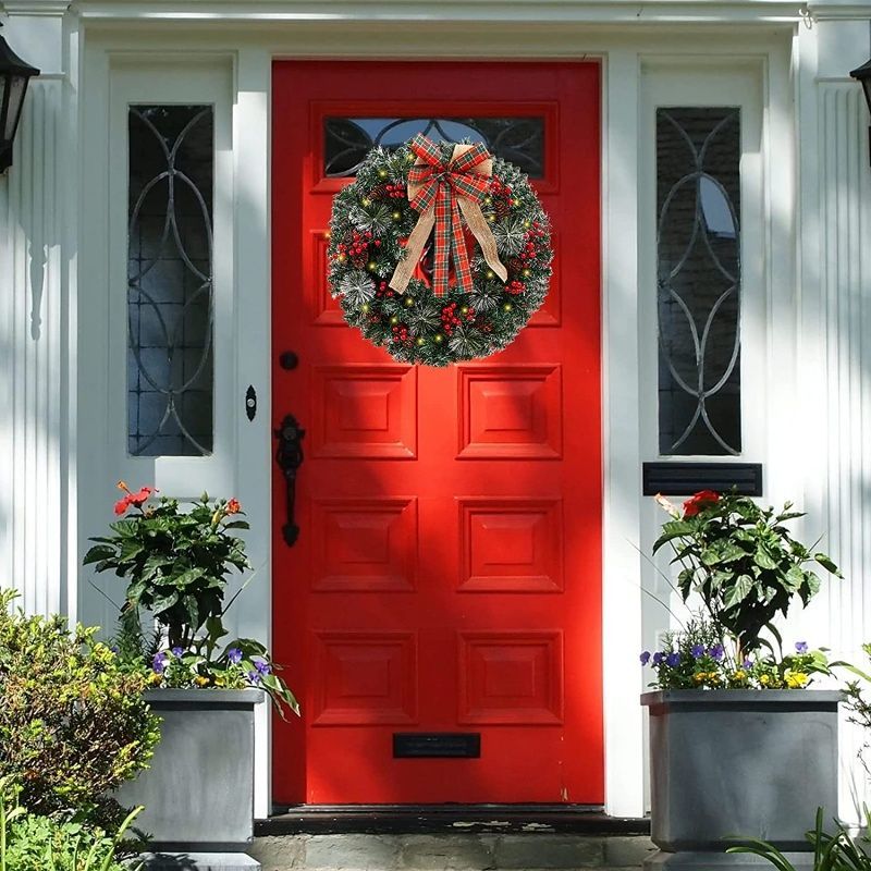Christmas Garland Wreath for Front Door Decoration