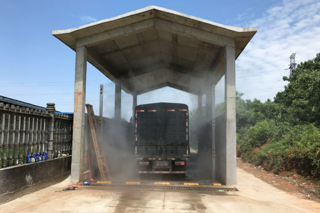 Heze sheep farm vehicle disinfection channel equipment