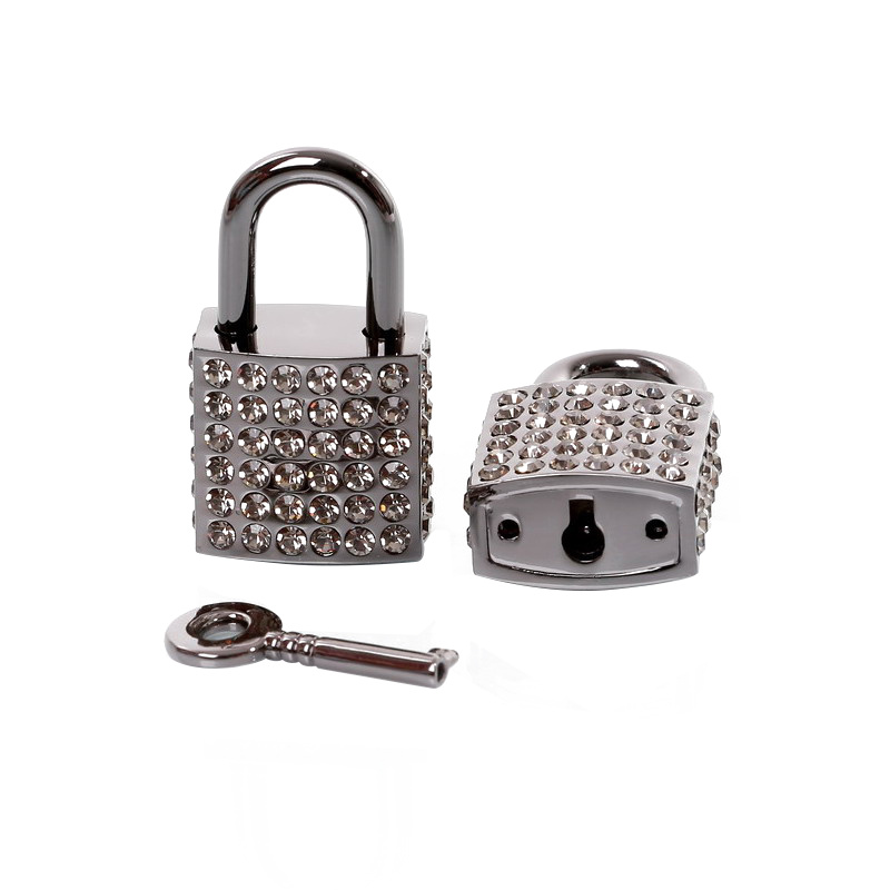 Valued Swarovski Diamond Love Lock-Gun Color