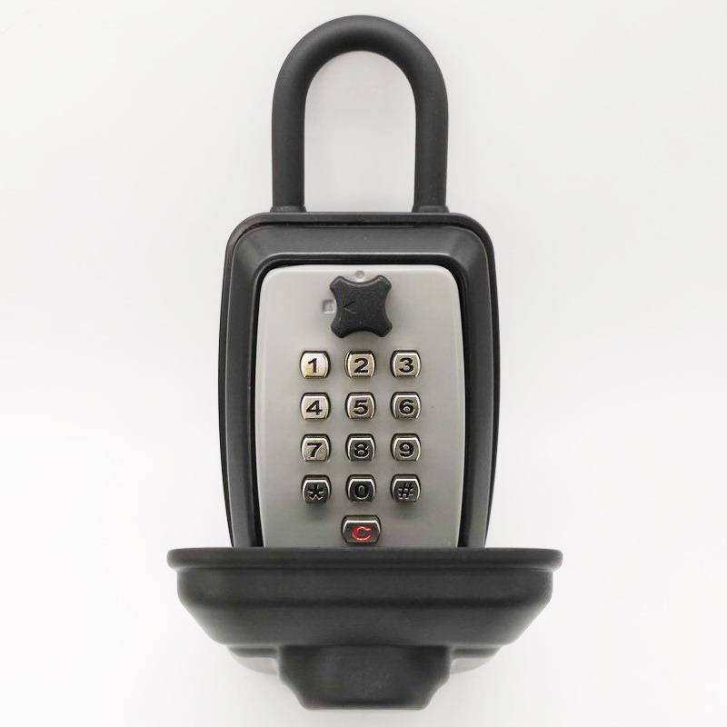 AJF new design 12 buttons mechanical wall mounted combination key safe lock box lock keybox for keys storage long hook