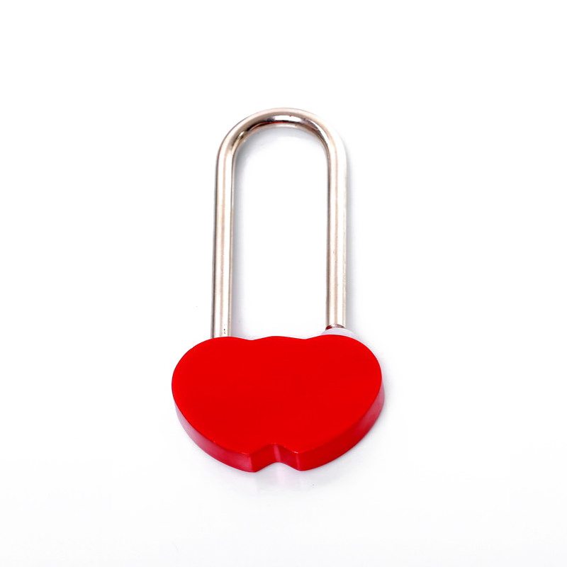 Red Double Heart Love Lock Aluminium