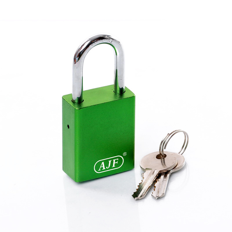 Square Green Aluminum Safety Key Lockout Padlock