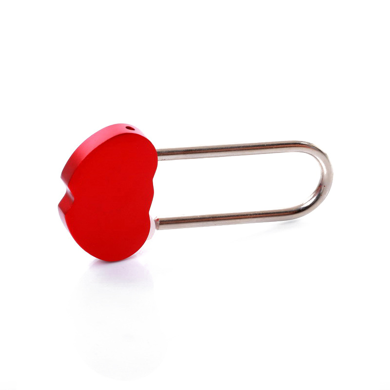 Red Double Heart Love Lock Aluminium