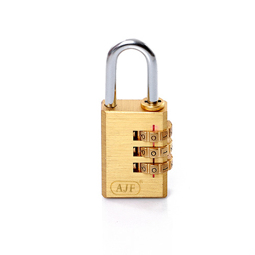 AJF 3 Number Brass Combination Padlock