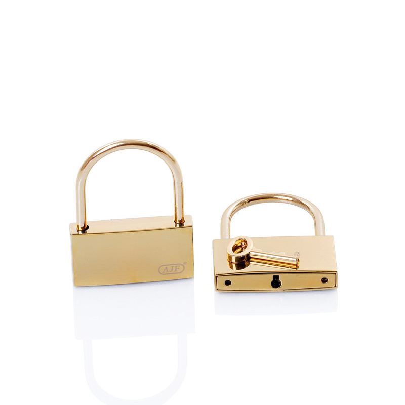 Golden Square Love Lock 50mm With 1 Key
