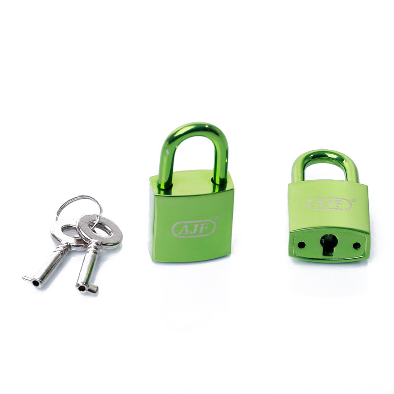 Small Square Shiny Green Handbag Lock