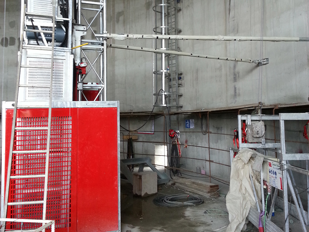Construction lift application at Malaysian construction site