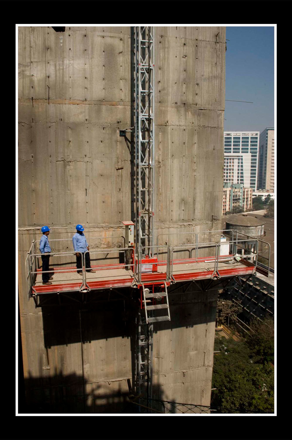 Photo of climbing platform construction site in India