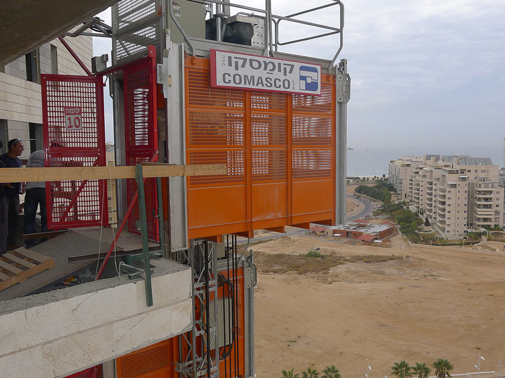 Construction lift for construction in Israel