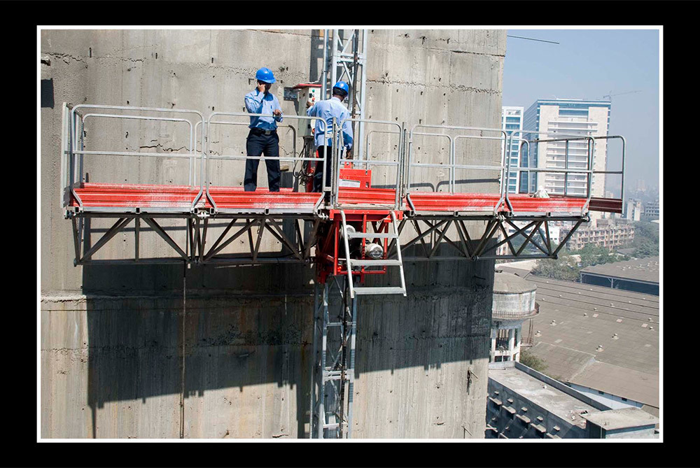 Photo of climbing platform construction site in India