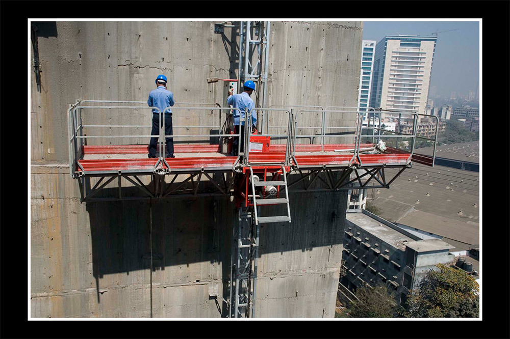 Photo of climbing platform construction site in India