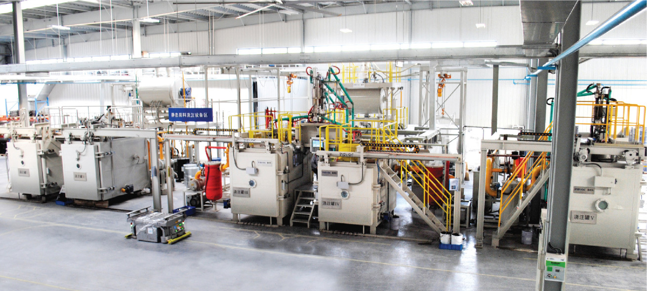 Large scale static mixed casting production line
