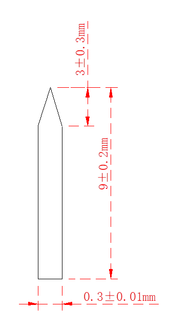 YJFL000277（φ0.3×9mm钢针）