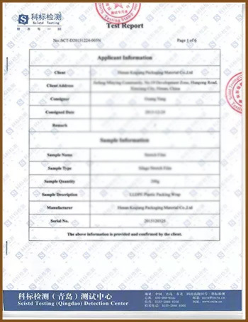 Certificate of inspection