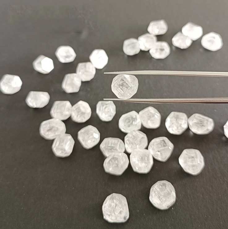 4.0Ct 5.0Ct Per Stone  Man Made Diamonds Rough Cut Round Shape Loose Diamonds