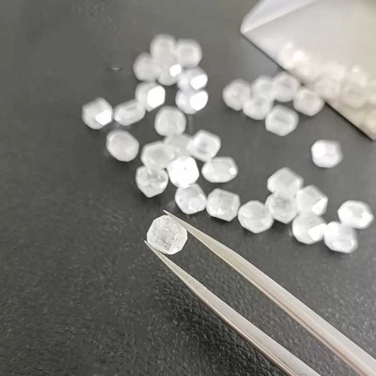 White Rough Lab Created HPHT Rough Diamond For Jewelry Making