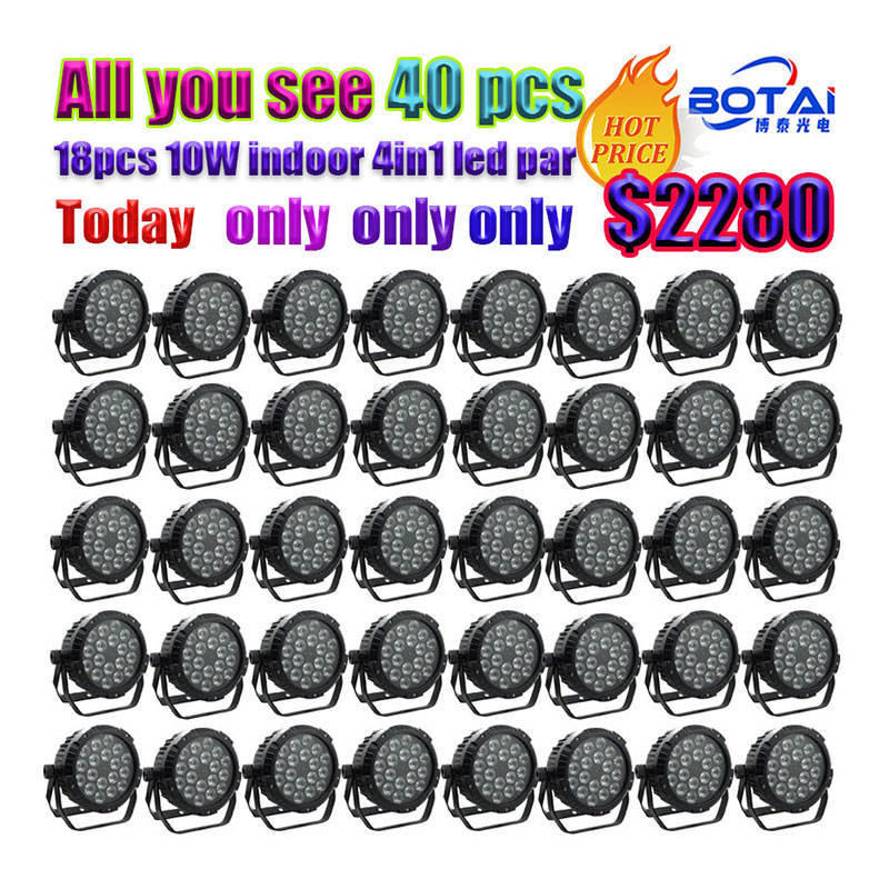 Botai 18pcs 18w Rgbwauv 6in1 Par Light Indoor Or Outdoor Waterproof Led Par Light