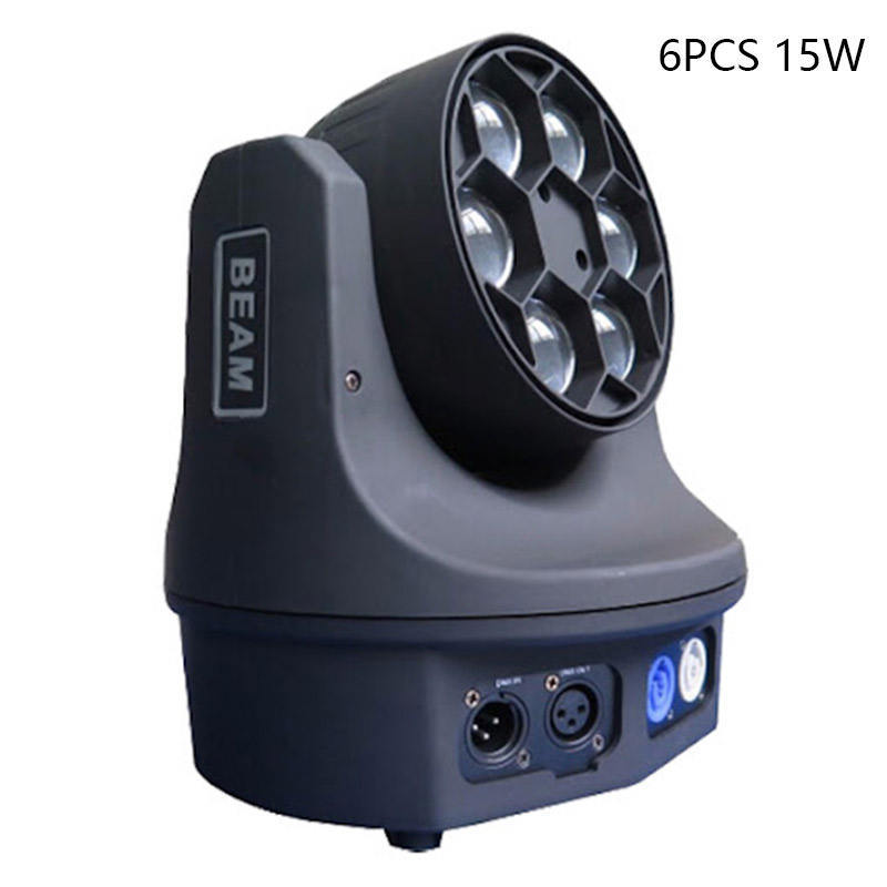 China Manufacturer High Quality 6Pcs 15W Rgbw 4-In-1 Led beam light moving head lights projector