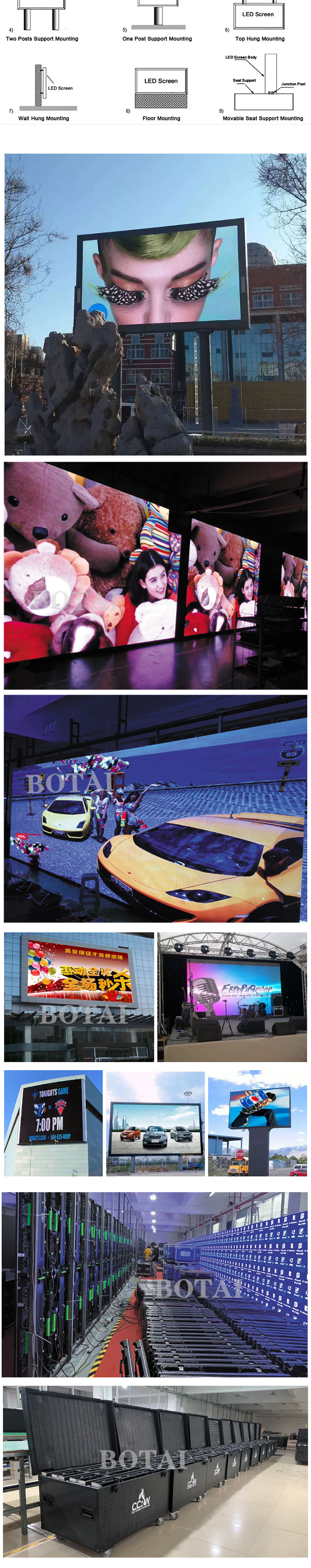 Botai P4 full color hd led screen xxxx video xxx videos hd indoor advertising led display supplies
