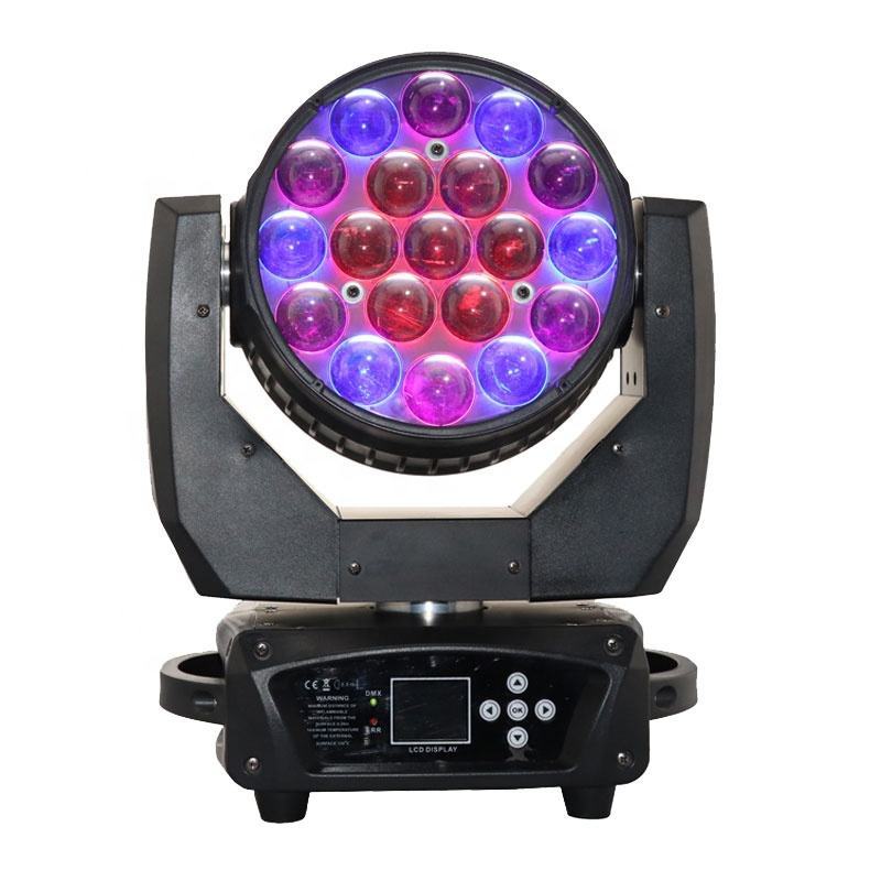 Botai 19x15w Big Bee Eye Moving Head Beam Wash Zoom Lights Rgbw Moving Head Led Dj Lighting